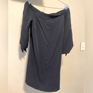 Bobeau off the shoulder bag dress blue